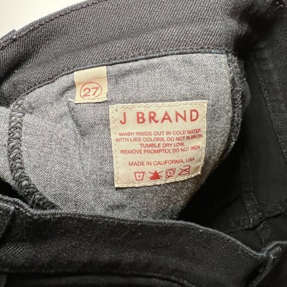 J BRAND Black Ankle Zip Mid Rise Skinny Denim Jeans Women's 27 - Picture 4 of 6